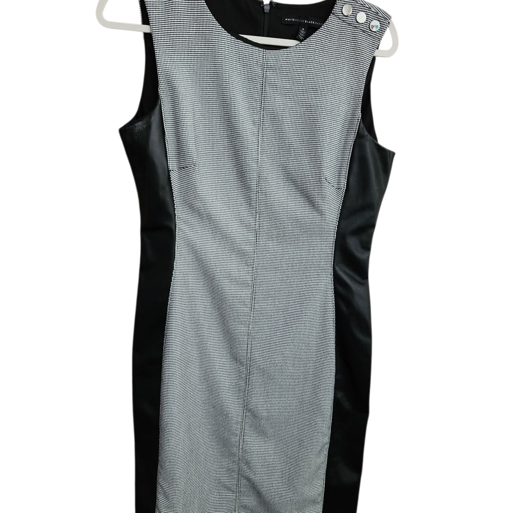 Black and Gray Houndstooth Dress